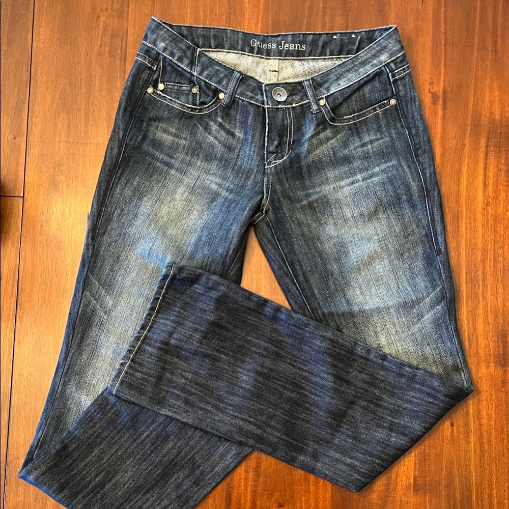 Guess Women's Dark Blue Straight Leg Jeans